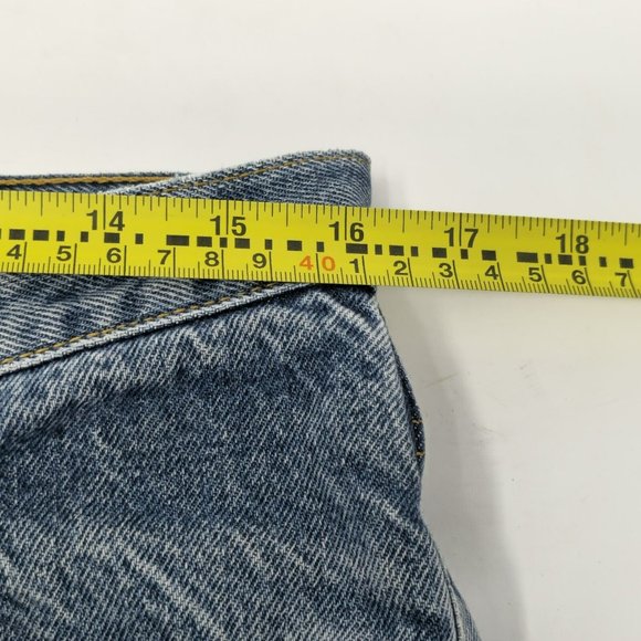 Levis Silvertab VTG 90's Hipster Flare‎ Distressed Blue Denim Jeans 11 JR M USA - Picture 9 of 13